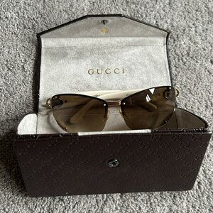 Gucci white sunglasses